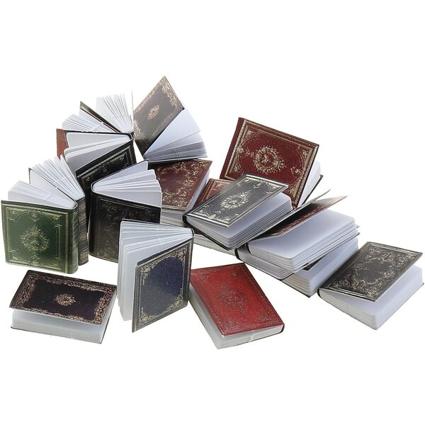 Set mit 18 Mini-Papierbüchern für Dekoration und Fotozubehör – 9 Stile