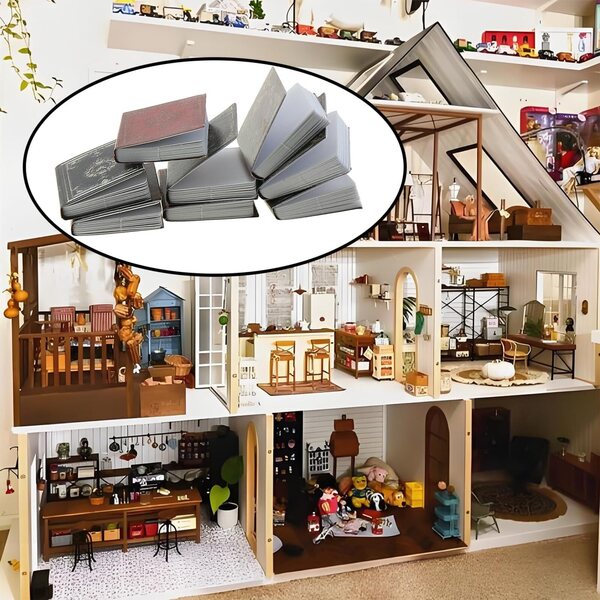 Set mit 18 Mini-Papierbüchern für Dekoration und Fotozubehör – 9 Stile