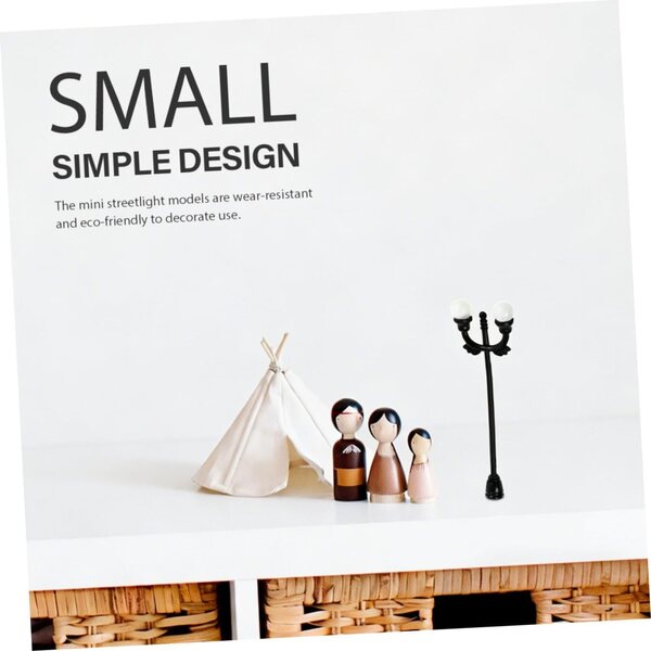 Hemobllo 7piezas Simulación Miniatura Farolas Modelo para Casa De Muñecas y Decoración De Jardines Accesorios Compactos para Paisajismo Miniatura