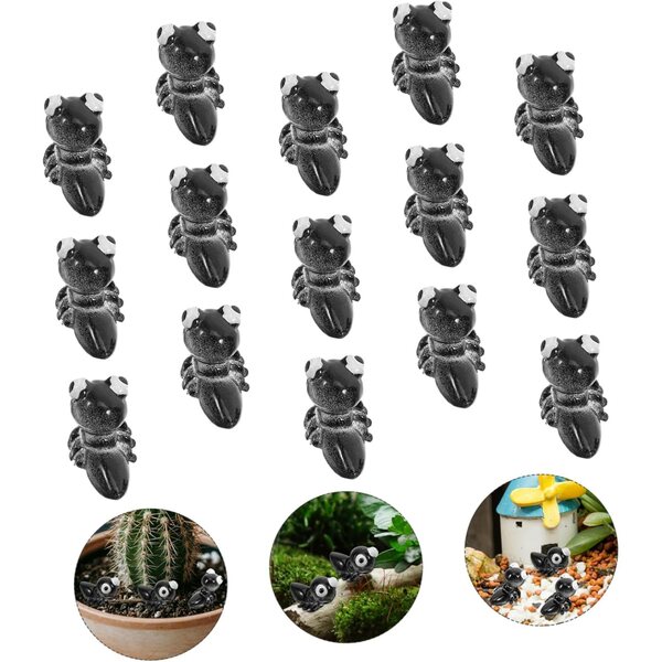 Alipis Sada 20 mini figurek mravenců v pryskyřici pro zahradní a bonsai dekorace