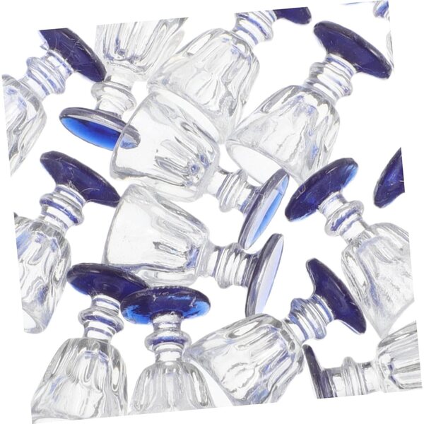 Hemobllo Set vun 15 Mini Transparent Resin Wäin Brëller fir Poppenhaiser