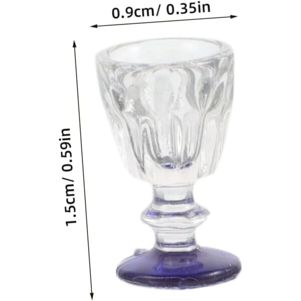 Hemobllo Set vun 15 Mini Transparent Resin Wäin Brëller fir Poppenhaiser