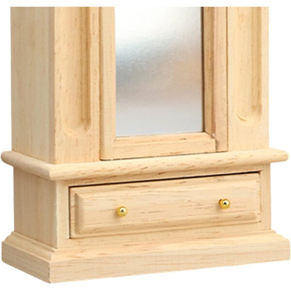 Armadio in Miniatura in Legno 1:12 con Specchio per Casa delle Bambole