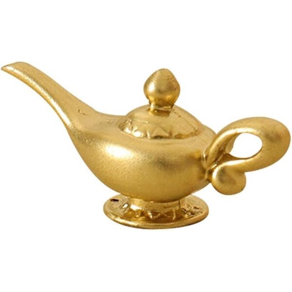 Bozza tad-Deheb ta 'Aladdin Genie minjatura, Skala 1/12, b'Każ tal-Bambu u Dekorazzjonijiet.