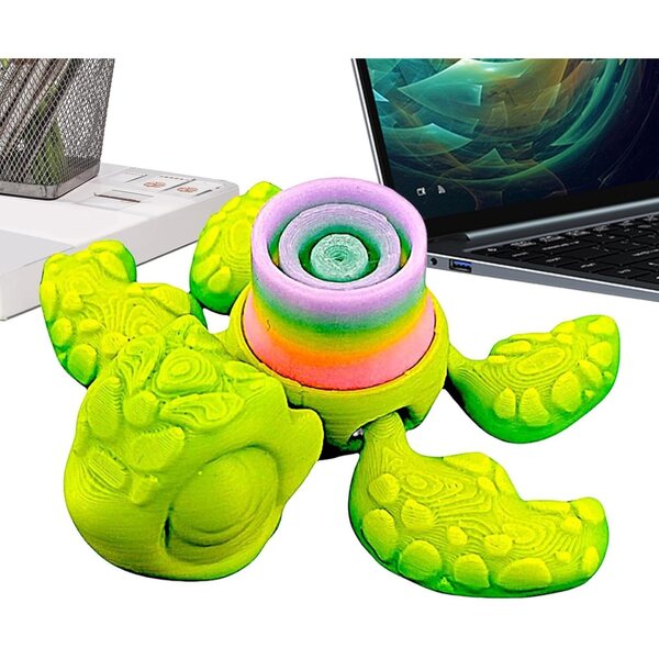 3D Luminescent Turtle Figuren - Anti-Stress Spillsaachen an Original Dekoratioun