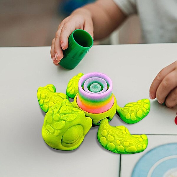 3D-Leuchtfigur einer beweglichen Schildkröte – Dekoration und Anti-Stress-Spiel
