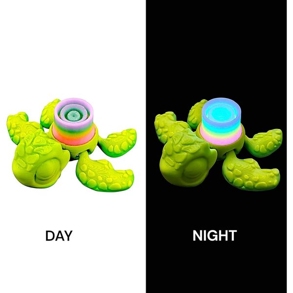 3D-Leuchtfigur einer beweglichen Schildkröte – Dekoration und Anti-Stress-Spiel
