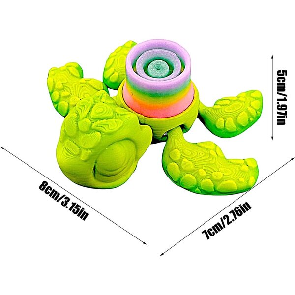 3D-Leuchtfigur einer beweglichen Schildkröte – Dekoration und Anti-Stress-Spiel