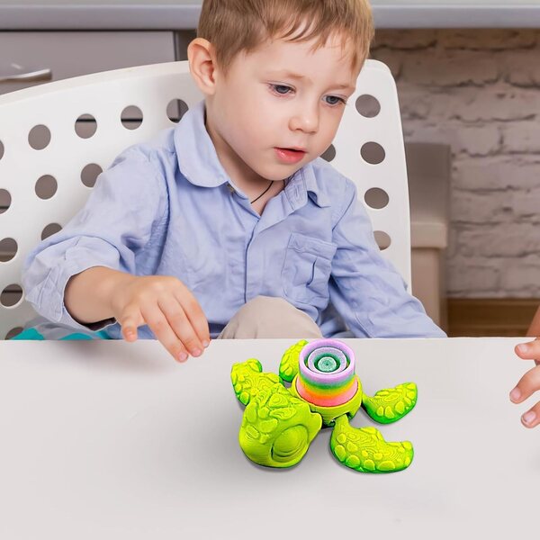 3D-Leuchtfigur einer beweglichen Schildkröte – Dekoration und Anti-Stress-Spiel