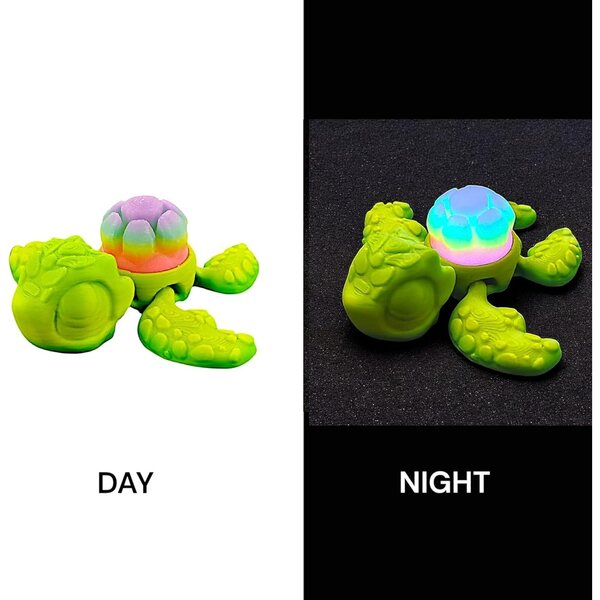 3D-Schildkrötenfigur, die im Dunkeln leuchtet – originelle Dekoration und sicheres Spielzeug für Kinder