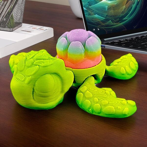3D-Schildkrötenfigur, die im Dunkeln leuchtet – originelle Dekoration und sicheres Spielzeug für Kinder