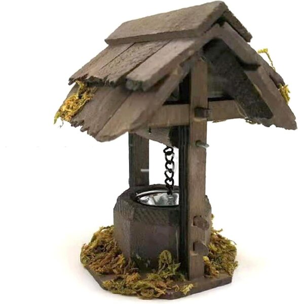 Holzmöbel im Maßstab 1:12 für Puppenhaus, Flurbrunnen mit Eimer und Griff