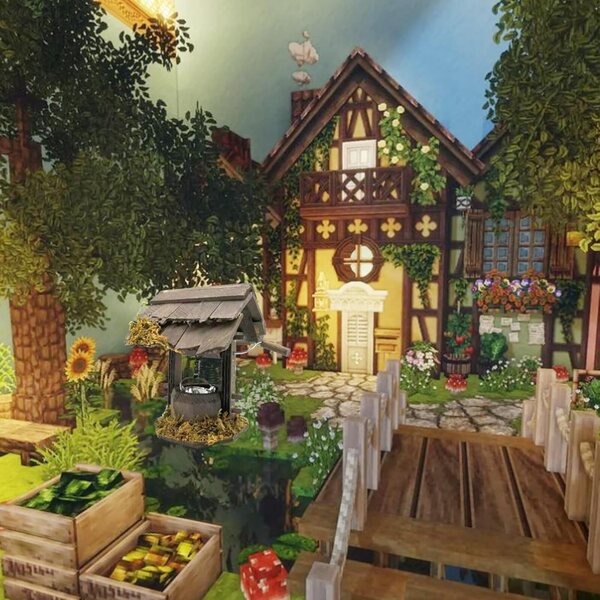 Holzmöbel im Maßstab 1:12 für Puppenhaus, Flurbrunnen mit Eimer und Griff