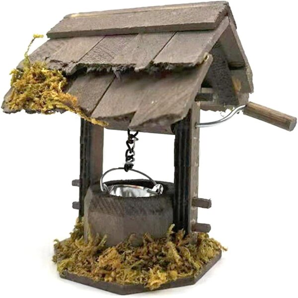 Holzmöbel im Maßstab 1:12 für Puppenhaus, Flurbrunnen mit Eimer und Griff