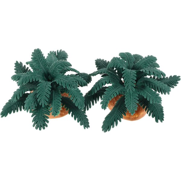 Hemobllo Mini Palmiers Artificiels 2pcs sans Base pour des Décorations Réalistes 8,5cm
