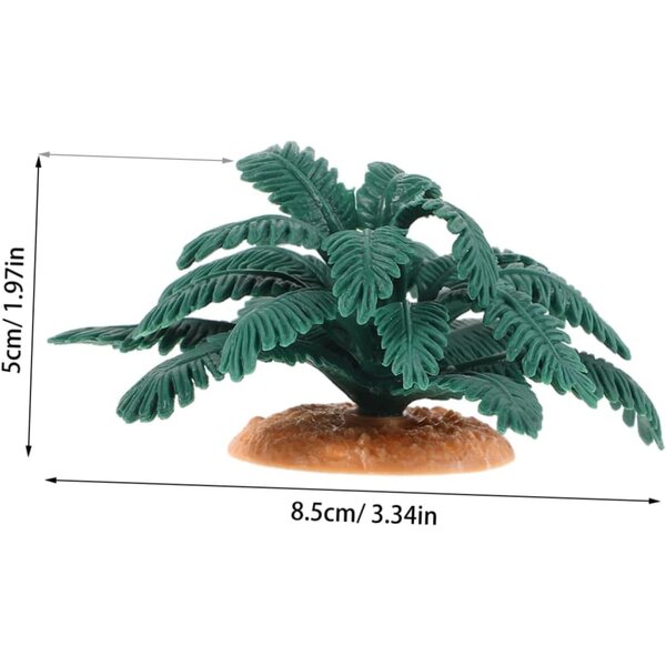 Hemobllo Mini konstgjorda palmer 2st utan bas för realistiska dekorationer 8,5 cm