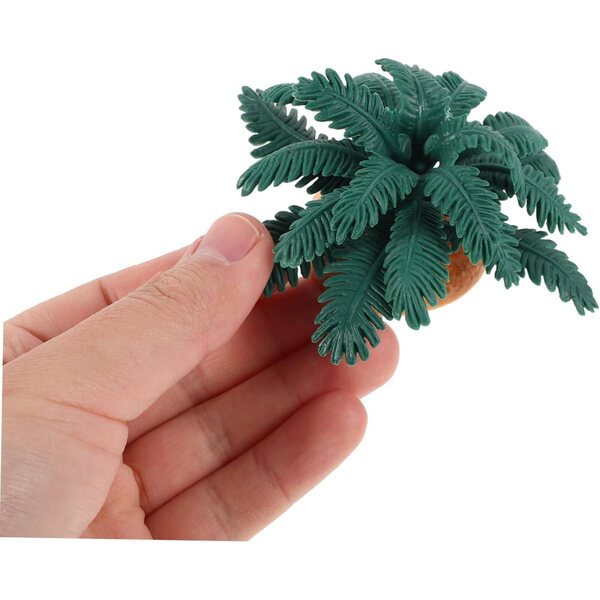 Hemobllo Mini konstgjorda palmer 2st utan bas för realistiska dekorationer 8,5 cm