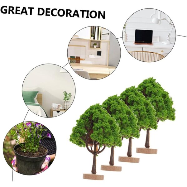 Hemobllo Set 6 Alberi in Miniatura Realistici per Modellismo e Decorazione Paesaggi