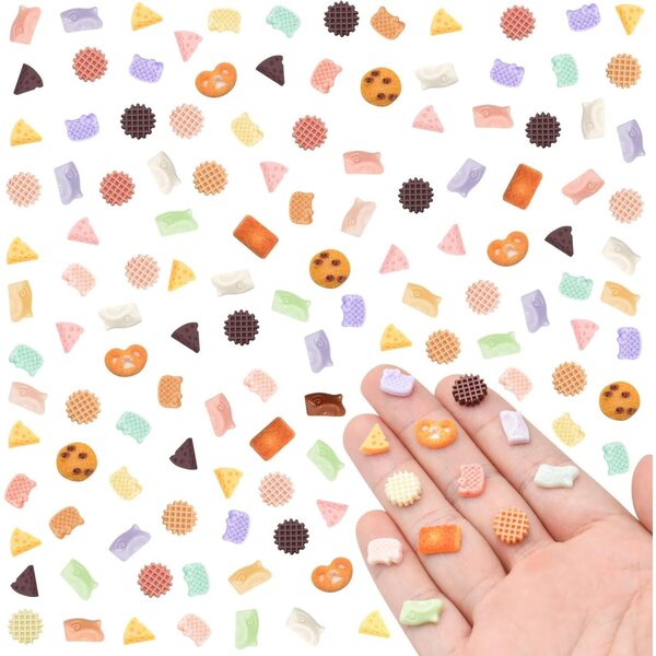 Ensemble de 300 mini figurines Galletas en résine colorée pour décorations et miniatures