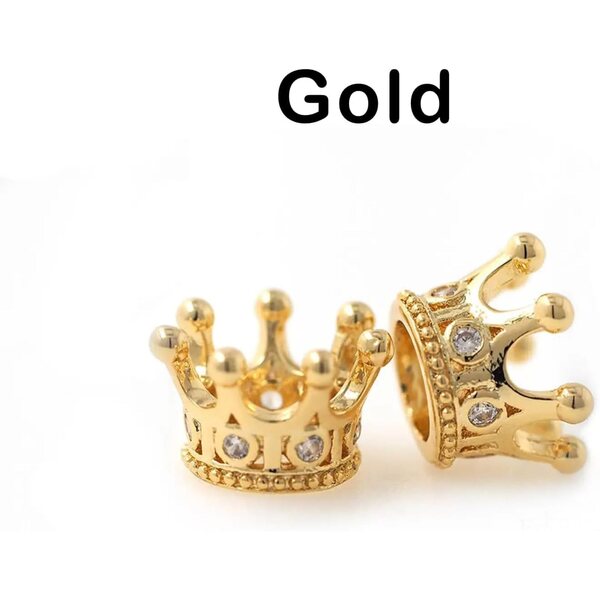Mini Tiara mat gefälschte Diamanten fir de Bambushaus, 5 Stéck, 4 Faarwen