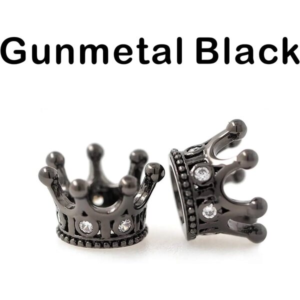 Mini Tiara mat gefälschte Diamanten fir de Bambushaus, 5 Stéck, 4 Faarwen