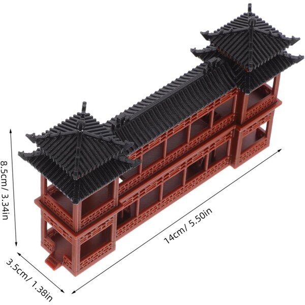 Miniatura Pabellón Asiático para Decoración de Hogar y Jardín - Alipis