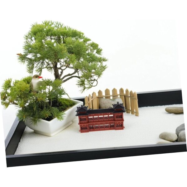 Miniatura Pabellón Asiático para Decoración de Hogar y Jardín - Alipis
