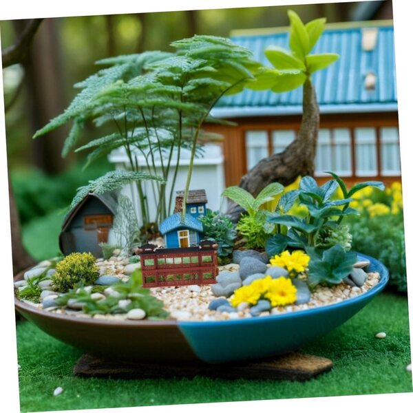 Miniatura Pabellón Asiático para Decoración de Hogar y Jardín - Alipis