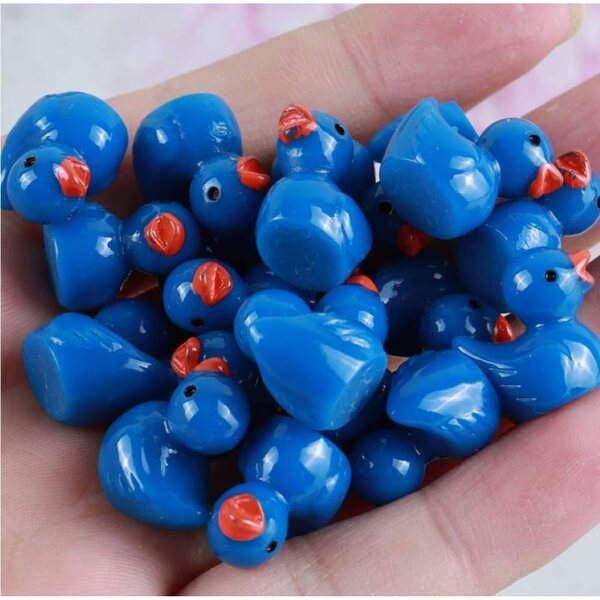 100 mini canetons en résine de 15 mm pour décorations de maison, de jardin et de fête