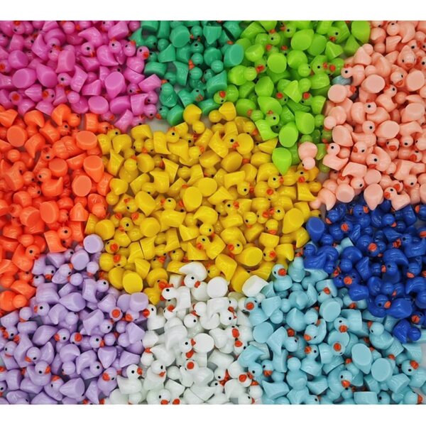100 mini 15 mm dervos ančiukų namų, sodo ir vakarėlių dekoravimui