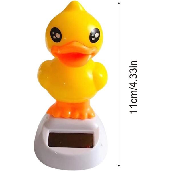 Pato Dancing Yellow Solar Energy für Auto und Schreibtisch 11 cm