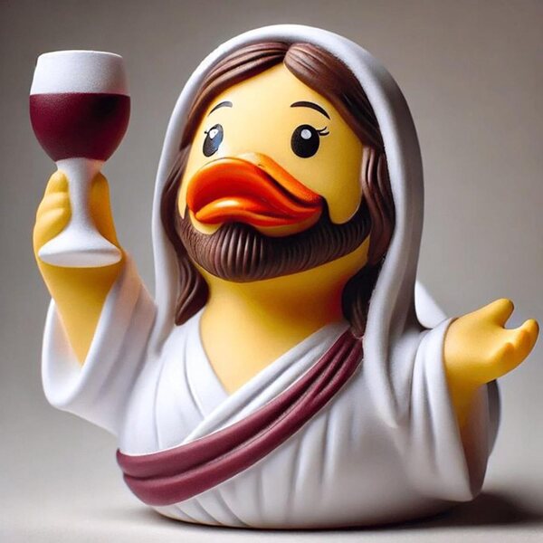 Statuie Rața Donald din rășină 8,9 cm - decor creștin colorat și multifuncțional