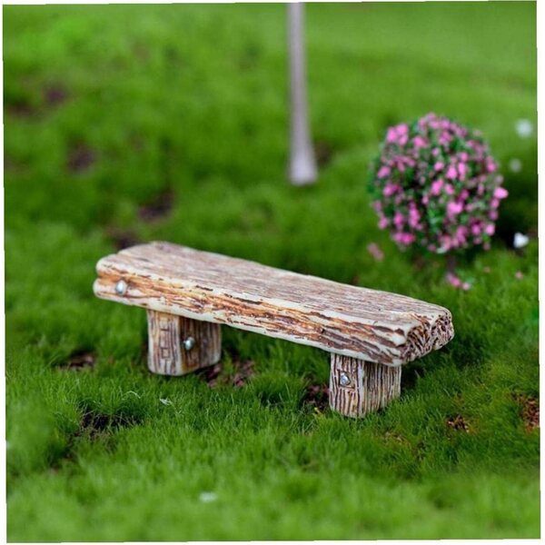 Set mit 3 Mini-Gartenbänken im Retro-Stil für Puppenhäuser und Feengärten