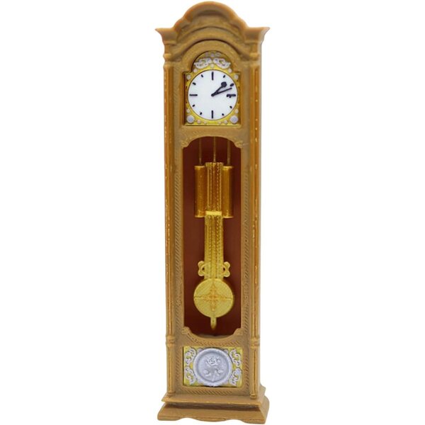 Horloge grand-père miniature réaliste vintage 1:12 pour maisons de poupées et collections