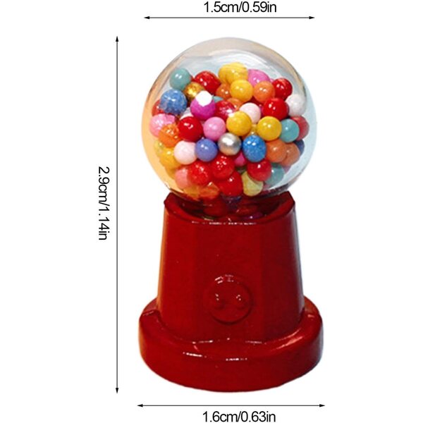 Genérico Small Candy Machine Toy, Creative Candy Machine Decoration,Adorable Design, Cute Dispenser For & Desktop Display, 2.9x1.6x1.2cm/1.14x0.63x0.47in, Alloy
