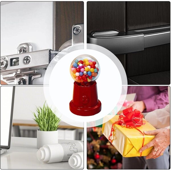 Genérico Small Candy Machine Toy, Creative Candy Machine Decoration,Adorable Design, Cute Dispenser For & Desktop Display, 2.9x1.6x1.2cm/1.14x0.63x0.47in, Alloy