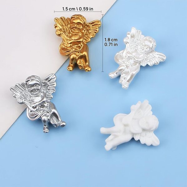 Witte 3D-hars engelenvleugels voor nageldecoratie en creatieve hobby's - set van 10 stuks