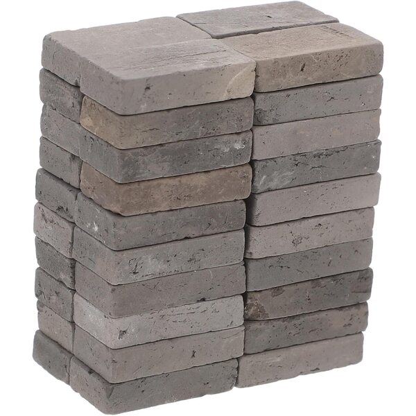 Mini ladrillos gri pentru decorarea terariilor, acvariilor si caselor de papusi 40 bucati