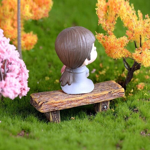 3 bancos retro, adornos de bonsái de jardín de hadas en miniatura, decoración de casa de muñecas, accesorios de objetos decorativos, adornos de jardín, muñeca