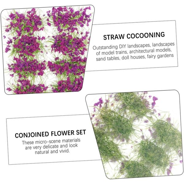 Mini-Rest aus Blumen und widerstandsfähigen Pflanzen für Mikrolandschaften und Modellierung