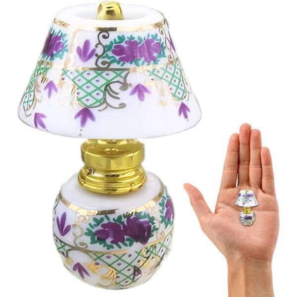 Luci per casa delle bambole Lampada in miniatura da scrivania per casa delle bambole in scala 1:12 Modello di illuminazione per casa delle bambole in ceramica Mini miniature carine per casa delle bamb