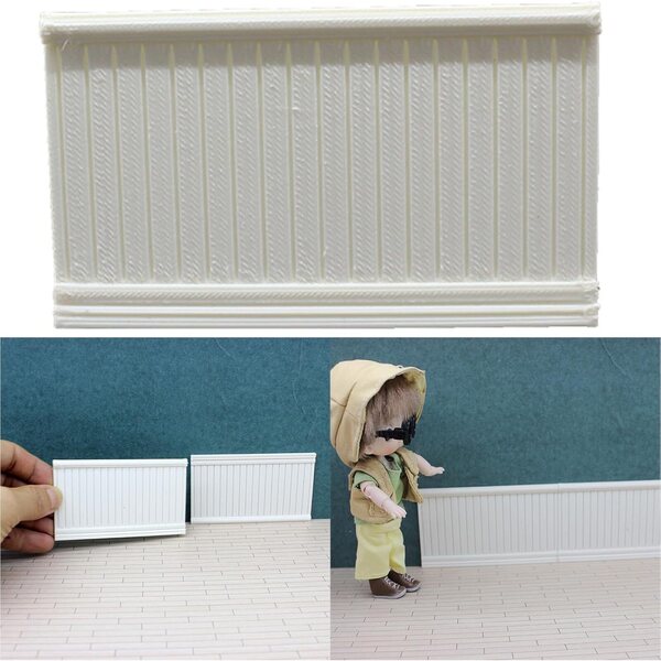 Wainscot Puppenhaus Miniatur 1:12 Realistisches PETG Msioytog Zubehör