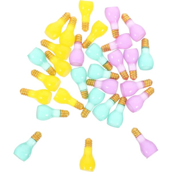 60 Mini-Bombillas aus fluoreszierendem Harz für DIY-Dekorationen und -Accessoires