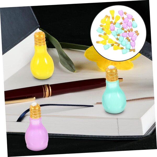 60 Mini-Bombillas aus fluoreszierendem Harz für DIY-Dekorationen und -Accessoires