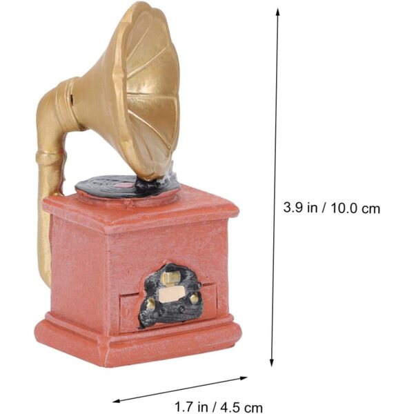 8piezas Modelos Miniatura De Fonógrafo Retro Decoración De Resina para Paisajes De Accesorios para Fotografía y Juguetes para Coleccionistas y Decoración De Escritorio