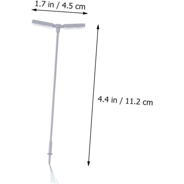 Set mit 8 dekorativen Mini-Metalllampen für Miniaturhäuser und -gärten