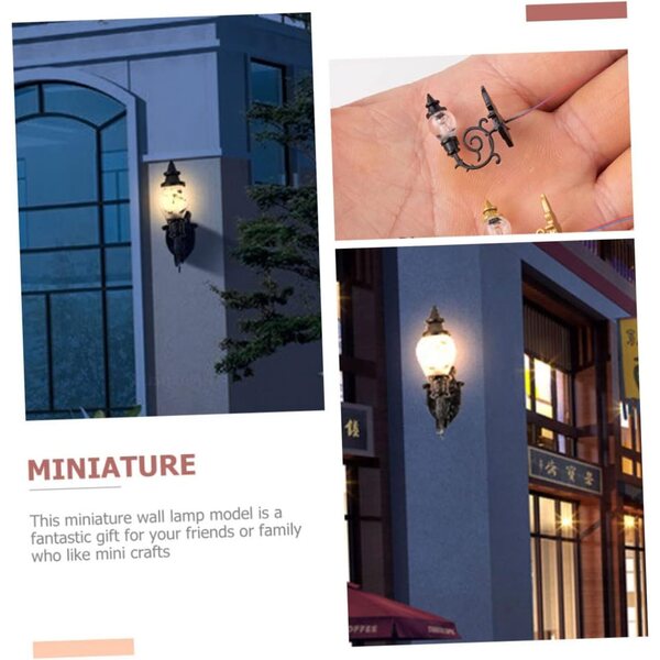 4piezas Lámpara De Pared Micropaisaje De Musgo Materiales De Construcción para Mesa DIY Escala Iluminación para Casas De Muñecas Decoración Miniatura
