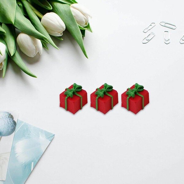 Set van 10 miniaturen Sanfly geschenkdozen in rode hars 1/12 poppenhuis