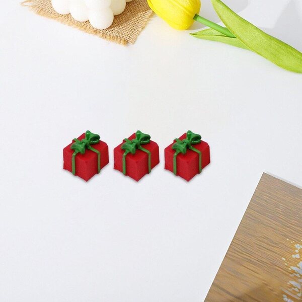 Set van 10 miniaturen Sanfly geschenkdozen in rode hars 1/12 poppenhuis