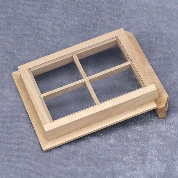 1/12 Holzfensterrahmen für Puppenhäuser und Architekturmodellbau